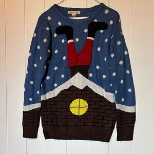 Love By Design Santa down the chimney sweater! small